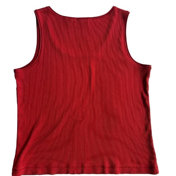 Chico's Ribbed Tank, Rust, Size 3 - Picture 4 of 5